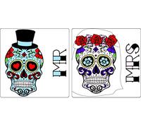 Set of 2 Matching Mr & Mrs Sugar Skull Coasters