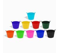 (Set of 2) Medium/Large/Extra Large Robust Flexi Tubs Multipurpose Flexible Rubber Storage Container Buckets Garden Trugs Basket Polyethylene Flex Tub For Home Gardening Toys [Random] (26 Litre)