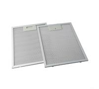 Set of 2 Metal Cooker Hood Filters 298 x 239 x 9mm, Designed for Optimal Grease Filtration Performance