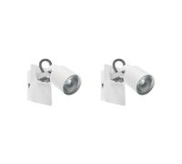Set of 2 Spotlight Lamps BONTE Adjustable Metal White