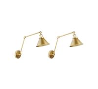 Set of 2 Metal Wall Lamps Gold NARVA