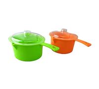 Set of 2 Microwave Saucepan with Lid Store Heat and Eat 800ml Each