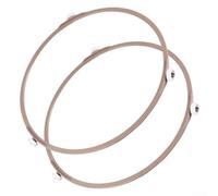 Set of 2 Microwave Turntable Rings Circular Roller Brackets with 14mm Plastic Wheels and 17 8cm Diameter for Microwave Turntable Replacement