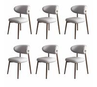 Set of 2 Mid Century Modern Upholstered Dining Chairs Solid Wood Kitchen Chairs without Arms Slish for Kitchen & Living Room Color 3 6PCS