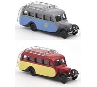 - Set of 2 Miniature cars compatible with Citroën U23 coach bus scale 1:87 Ho Norev - 191099