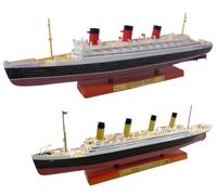 - Set of 2 miniature replicas of the famous transatlantic liners the TITANIC + the RMS QUEEN MARY scale 1/1250 or 21 and 25 cm - PA3