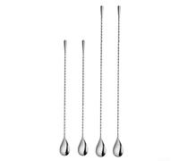 Set of 2 Mixing Spoons in Stainless Steel for Professional Bartending (40cm)