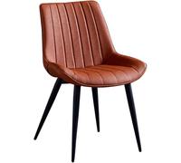 Set of 2 Modern Faux Leather Dining Chairs Stylish Accent Chairs for Home Office & Dining Room Comfortable Vanity Makeup Seating Upgrade