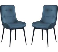 Set of 2 Modern Velvet Dining Chairs with High Backrest Nordic Style Gold Metal Legs Elegant Side Chairs for Living Room Dining Room Home Decor