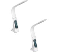 2 PACK Table Lamp Colour White Touch On/Off Dimming Clock LED 3.2W Included