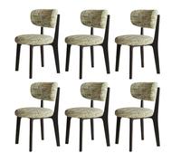 Set of 2 Modern Wooden Dining Chairs Upholstered in Chenille Farmhouse Style 250 lbs Capacity Black and Green Color Perfect for Dining Room and Kitchen