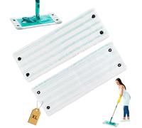 Set of 2 Mop Covers for Leifheit Clean Twist XL Micro Duo Floor Mop Replacement Cover Set, 49 x 15 cm, Accessories for Leifheit Floor Mop Cover, Replacement Microfibres, for All Floors, Strong