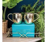 Set of 2 Moscow Mule Mugs Madison & Mayfair Gold One Size