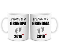 Set of 2 Mugs Personalised Grandpa and Grandma Mug Set Gift Amazing New Grandpa and Grandma Mug Set Grandparents Mum Dad New Baby Present New Grandparents WSDMUG1790