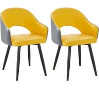 Set of 2 Multifunctional Leisure Dining Chairs with Back Support for Hotel and Home Use Stylish and Comfortable Seating Solution