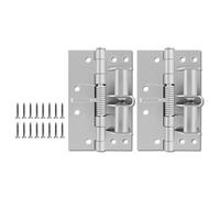 Set of 2 Multipurpose Automatic Closing Spring Hinges with 90 Degree Hold Function Portable for Various Door Types Metal Door Hinges