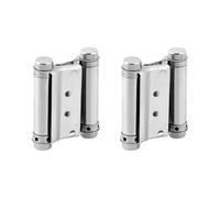 Set of 2 Multipurpose Automatic Closing Spring Hinges with 90 Degree Hold Function Portable for Various Door Types Metal Door Hinges