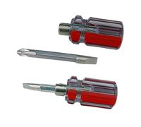 Set of 2 Multipurpose Small Screwdrivers for Household Task and Quick Fix Tools Double Sided Compact Screwdriver Kit with Flat and Cross Tip