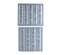 Set of 2 Nails Art Silicone Mold Bowknot Theme Manicure Training Tool Professional Manicure Supplies for Various Occasion Ribbon Bowknot Mold