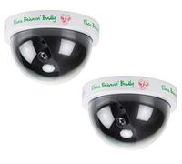 Set of 2 Naughty Little Xmas Elf Dummy Surveillance Camera with Flashing Light