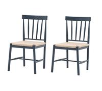 Set of 2 Navy Dining Chairs - Eton - Caspian House