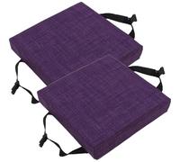 Set of 2 Non-Slip Chair Cushions Soft Fabric Pads for Dining Chairs Stools Patio & Kitchen Seating - 10# 11"x11"x3" Comfort Upgrade