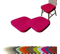 Set of 2 Non-Slip Chair Cushions with Ties - 43x40x5 cm, Washable, Perfect for Indoor/Outdoor Use on Chairs, Stools, Benches, and Floors - Comfort & Style