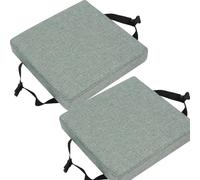 Set of 2 Non-Slip Chair Pads Soft Fabric Cushions for Dining Chairs Stools Patio & Kitchen Seating 11x11x3 Inches - Comfortable & Durable