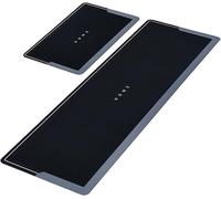 Set of 2 Non-Slip Kitchen Mats, Super Absorbent Rugs - Quick-Drying Kitchen Floor Mats - Water Absorbent Carpets for Home - Durable Washable Kitchen Runner Rugs for Comfort and Style (Black)