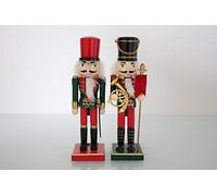 Set of 2 Nutcracker red & Green 25cm - New for 2015