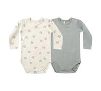 Set of 2 Organic Cotton Bear Bodies Grey blue 0/3 months
