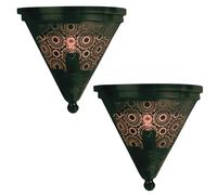 Set of 2 Oriental Wall Lamp Wall Light Wall Decoration Firas Black