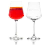 Set of 2 Original Campari Stemware Stem Glasses Cocktail Glasses Set Transparent