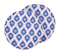 Set of 2 Outdoor Cushions CERIANA Animal Pattern 40 x 40 cm Blue