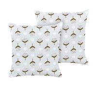 Set of 2 Outdoor Cushions CUNEO Geometric Pattern 45 x 45 cm Green