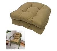 Set of 2 Outdoor Cushions for Patio Furniture, Soft Waterproof Garden Chair Cushions, Comfortable and Cozy for Dining Chairs, Ideal for Wicker Sofas (Green)