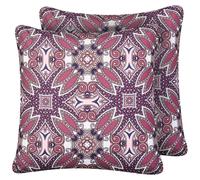 Set of 2 Outdoor Cushions MIRAGE Oriental Pattern 45 x 45 cm Purple