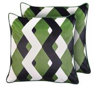Set of 2 Outdoor Cushions SWAY Geometric Pattern 45 x 45 cm Multicolour