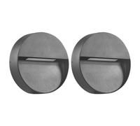 Beliani Set Of 2 Outdoor Led Wall Lights Pompton Black