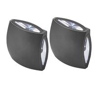 Set of 2 Outdoor LED Wall Lights RAMAPO Black
