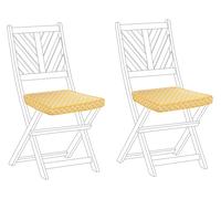 Set of 2 Garden Chair Cushions TERNI 37 x 34 cm Yellow