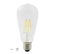 Set of 2 Pear Shaped Decor 3.4W 470lm Warm White LED Filament Light Bulb 2700 Kelvin