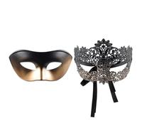 Set of 2 Perpetual Half Face Party Disguise Changeable Fit Gloves & Event Outfits Multi Color Pretend Disguise