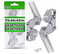 Set of 2 Pieces of Integrated Fridge Door Hinges with the Original Code 5838110300 5838110400 for Beko 2211201039 for Aeg for Electrolux 931331740 for Smeg 438266 for Küppersbusch - ONIX TECH