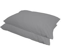 Set of 2 pillow cases (polyester) grey
