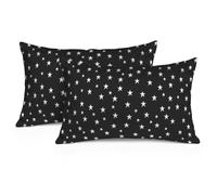 Set of 2 Pillow Covers White Black Star Clusters Pillowcase Without Insert Granny Best Friend Niece Gifts from Auntie Nan Gifts Birthday Presents Cute for Women, 60X100cm