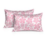 Set of 2 Pillows Cases Relationship Scattered Floral Spring Flowers Pillowcase Without Insert Bestie Gifts for Mum from Son Gifts for Mom Nanny from Grandchildren Daddy Birthday, 50X80cm