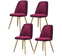 Set of 2 Pink Velvet Dining Chairs with Black Metal Legs Modern Stylish Seating for Kitchen Living Room Bedroom & OfficeElegant Home Decor