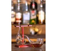 Set of 2 Pipe Sipping Glasses with Wooden Stand 75ml Bar Bespoke Clear One Size