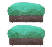 Set of 2 Plant Covers with Drawstring Closure Frost Protection for Square Pots Weather Resistant Non Woven Fabric 126x61x50cm(green)